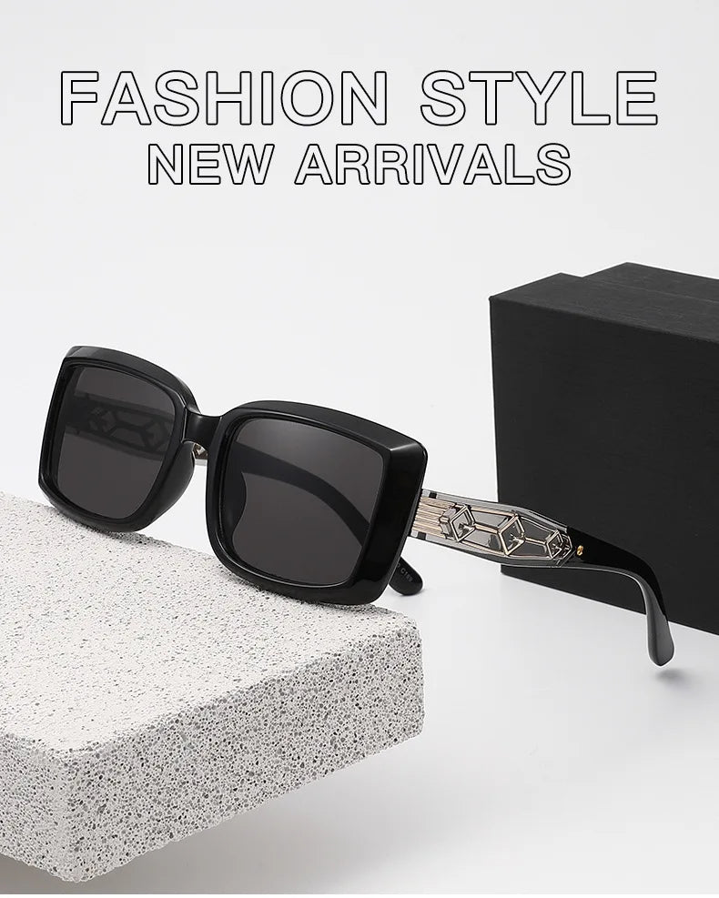 Korean Style Square Sunglasses UV400 Protection Tortoiseshell Shades Fashion Streetwear Men Sun Glasses Eyewear for Women Gafas