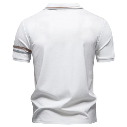 Men's Lightweight Breathable Polo Shirt Half Zipper Collar Solid Color Casual Summer Fashion Top