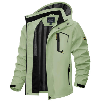 Spring Autumn Lightweight Jackets Mens Mesh Lined Waterproof Rain Jacket Outdoor Fishing Hiking Jacket Male Windbreaker