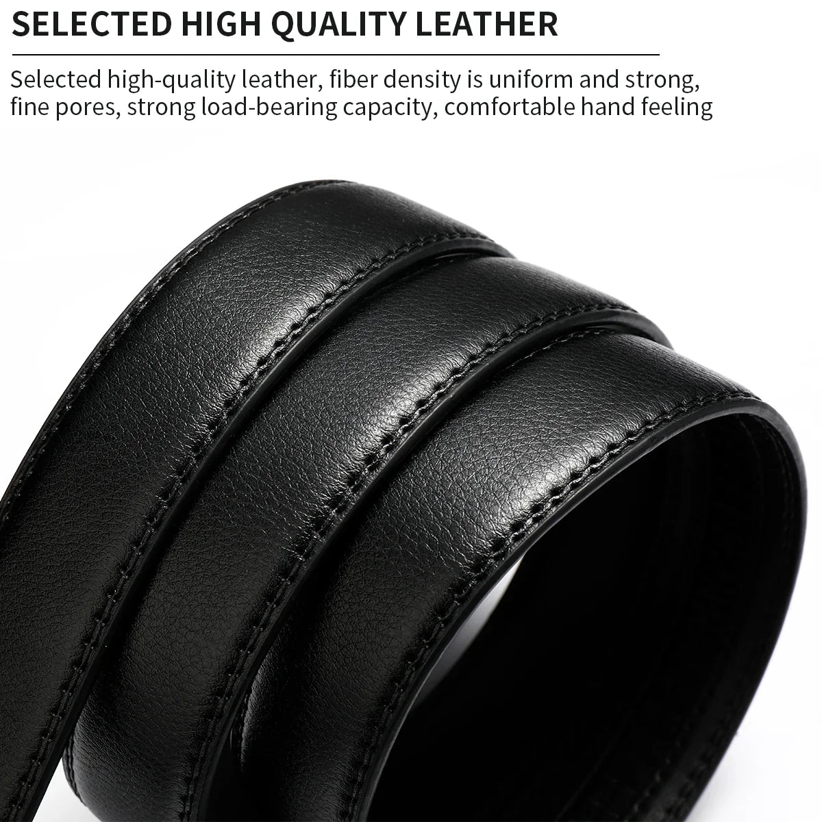 Men's automatic buckle waistband, adjustable without holes, suitable for office and daily casual wear