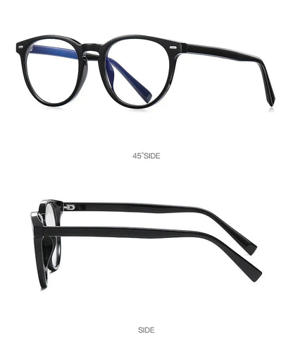 Unisex Retro Round Myopia Prescription Reading Glasses Women Anti Blue Light Blocking Optical Eyeglasses Frame Men PFD2117