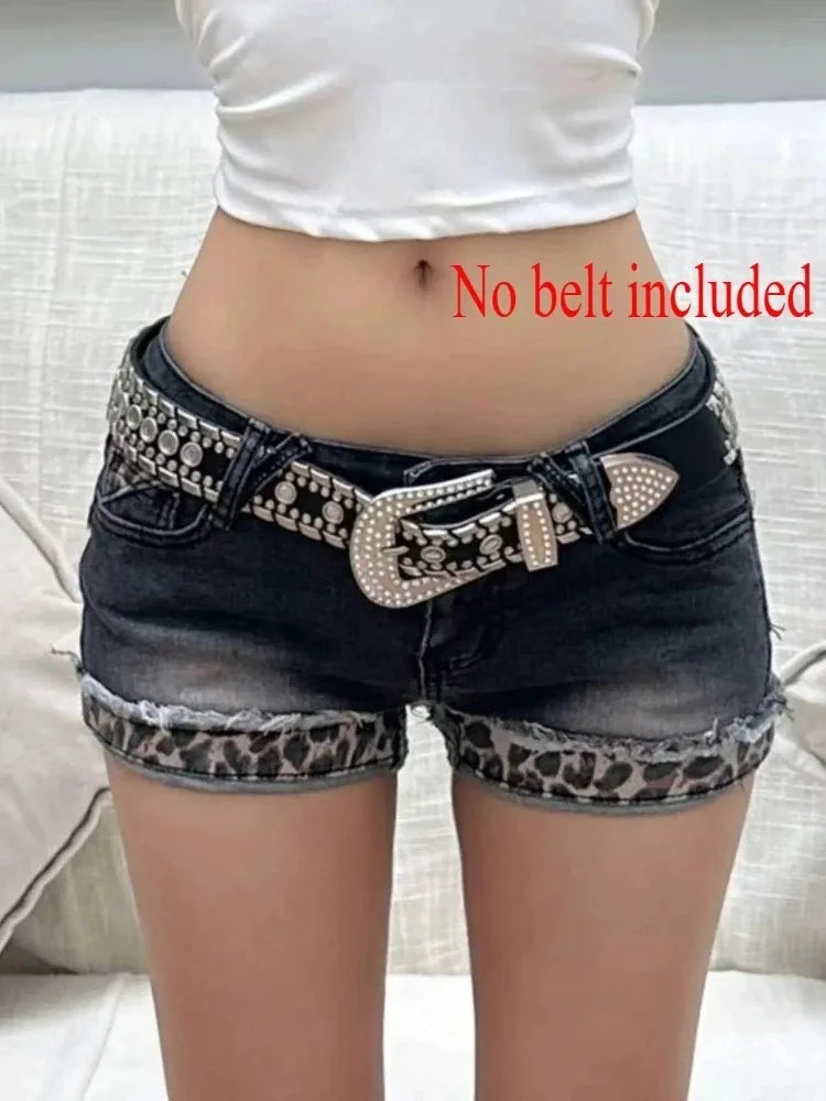 Y2k Vintage Streetwear Cargo Denim Shorts Women American Retro Harajuku Solid Loose Jeans Casual Pocket 2026 Summer Chic