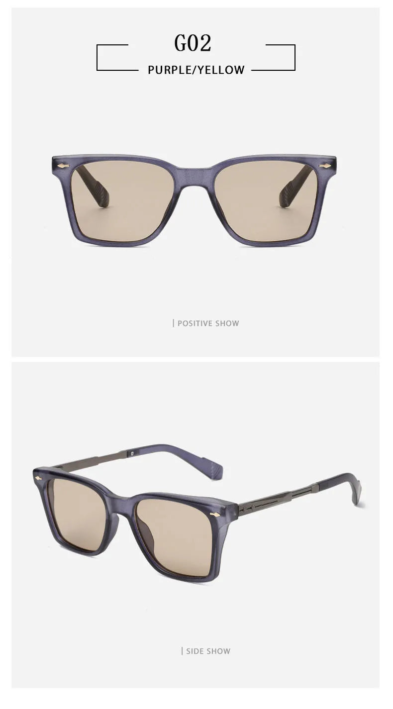Fashion Sunglasses Women 2025 Vintage Square Sunglass Men Retro Glasses Dropshipping Gafas De Sol Hombre Lunette Soleil Femme