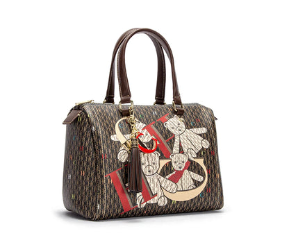 Colorful Print Design Spacious New-Style Women's Tote Bag Unique Prints Fashionable Women's Clutch Bag
