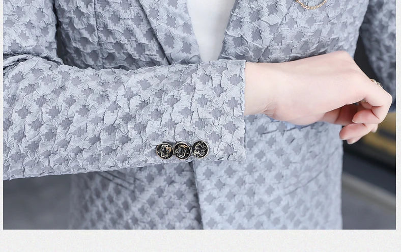 2024 Autumn New Fashion Handsome Men Business Leisure Banquet Shopping Slim-fit Korean Suit  Costume Croisé Homme  Blazer