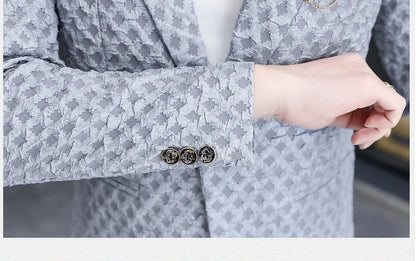 2024 Autumn New Fashion Handsome Men Business Leisure Banquet Shopping Slim-fit Korean Suit  Costume Croisé Homme  Blazer