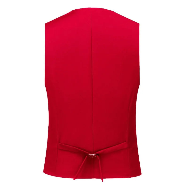 Man Waistcoat Single-breasted V-neck Male Suit Vest Simple Solid Color Comfortable Business Casual Versatile Men Vest