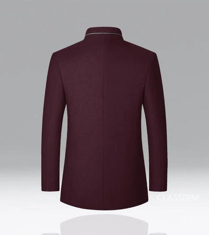 New Spring Men Cashmere Blazers Suits Jackets Stand-up Collar Business Casual Suits Coats Male Slim Fit Blazers Jackets Coats 4X