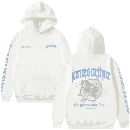 Vintage Pisces Hoodie James Arthur Merch Y2K Sweatshirt Harajuku Casual HipHop Streetwear Women Men Fashion High Street Pullover