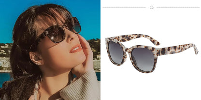 Fashion Original Thick Butterfly Frame Polarized Sunglasses for Women Chunky Uv400 Protection Shade Cat Eye Sun Glasses