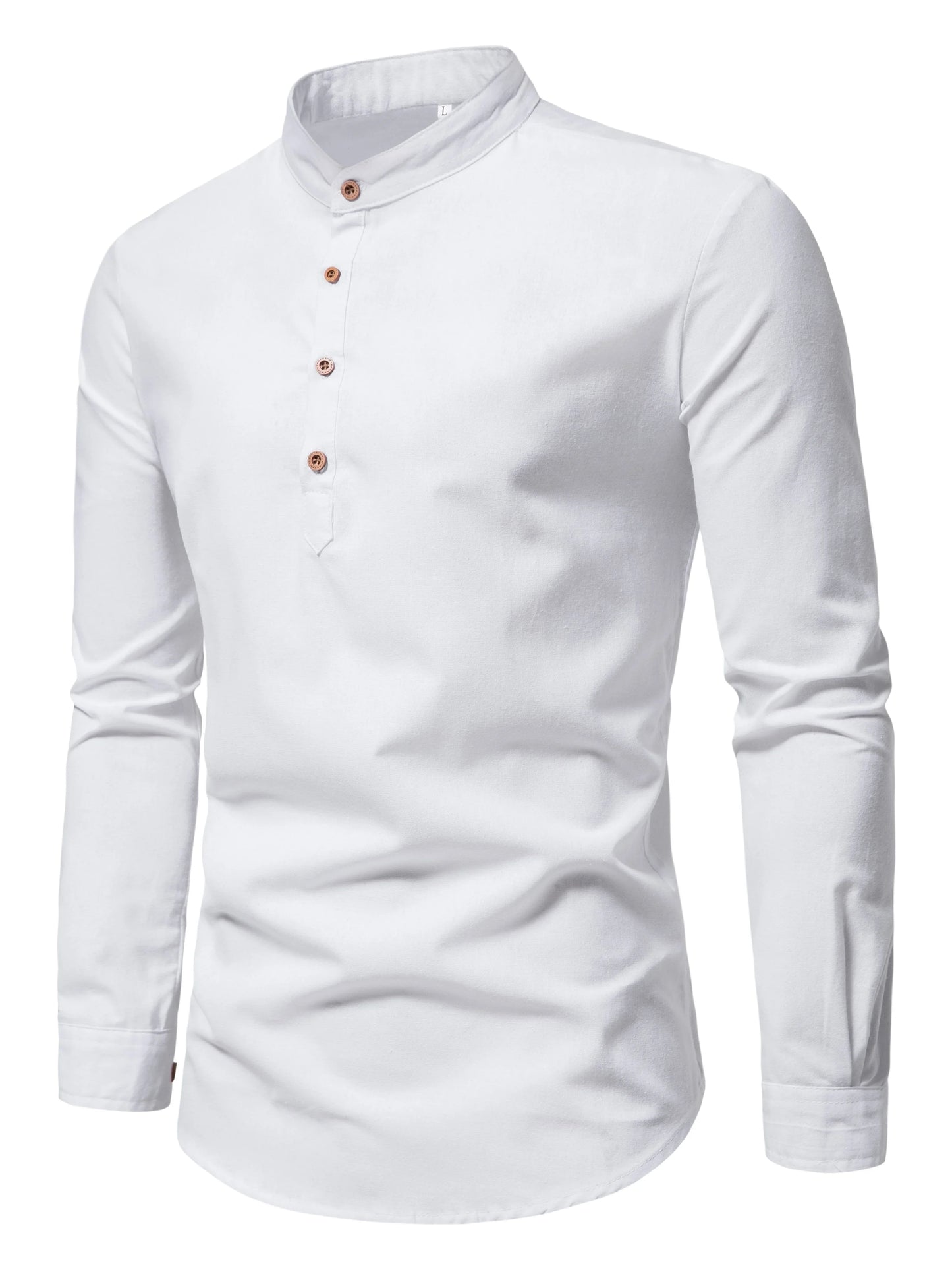 Spring and Autumn Outdoor Activities Fashion Stand collar Long sleeved Pure Cotton Shirt, Casual Fashion Design