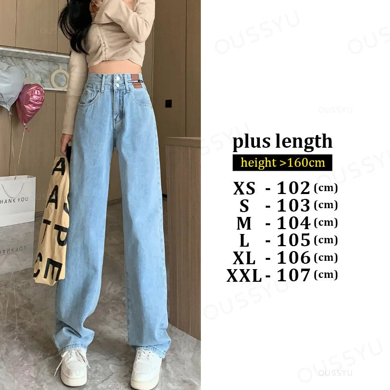 Winter Jeans Women Fleece Warm Denim Trousers High Waist Casual Loose Female Denim Pants Thick Velvet Cotton Wide Leg Woman Jean