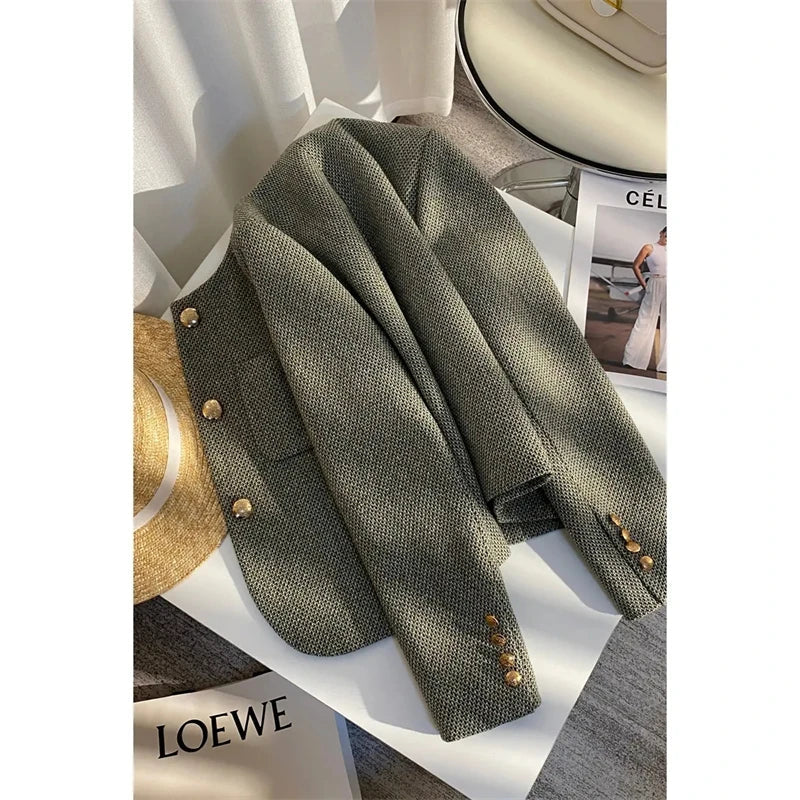 Women's Jacket Spring Autumn 2025 New Leisure Comfortable Women's Suit Coat Versatile Loose Appear Thin Ladies Blazer Outerwear