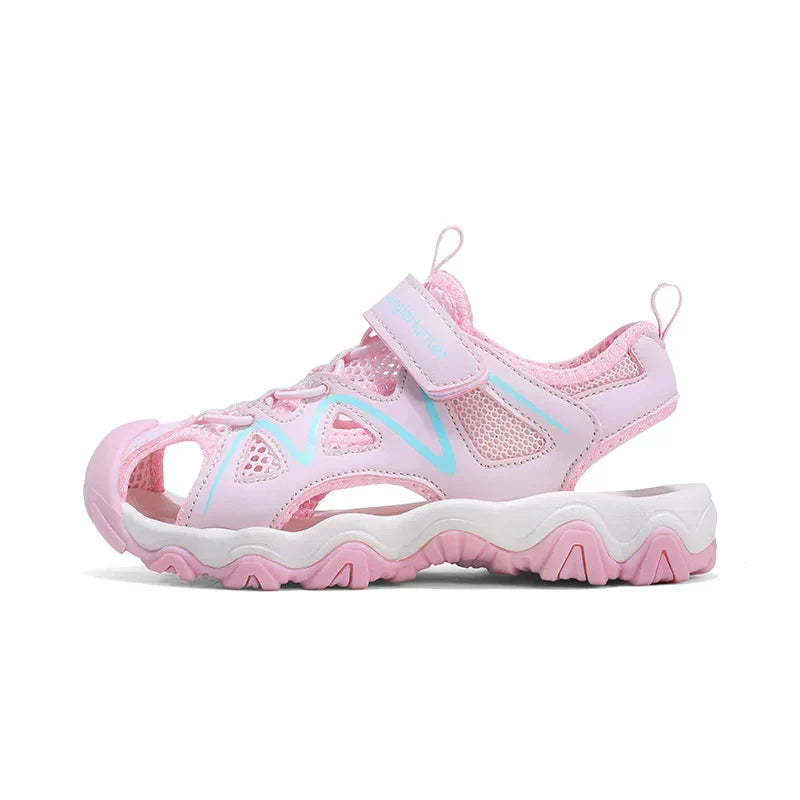 Kids Sports Sandals Closed Toe Summer Outdoor Water Shoes for Boys Girls Athletic Beach Sandials Non-slip Size 28-39