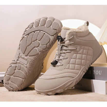 New Winter Booties Outdoor Waterproof Barefoot Boots For Men Ankle Boots Plush Warm Snow Shoes Non-slip Casual Sneakers Big Size
