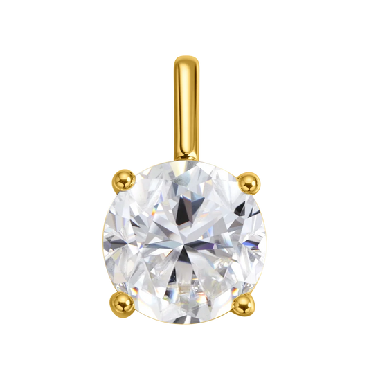 Round Brilliant Cut 2/3/4ct Solitaire Moissanite Pendant Necklaces Women s925 1.5mm Solid Choker Big Diamond Neck Chain