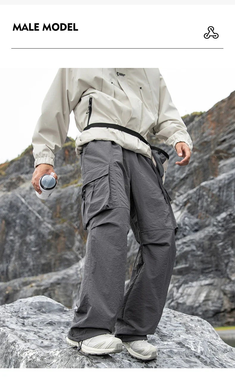 Outdoor Hiking Pants Male Waterproof Wear-Resistant Trekking Paratrooper Trousers Autumn Breathable Mountaineering Cargo Pants
