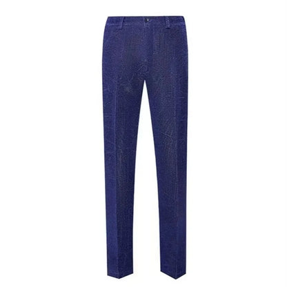 New 2026 Men's Sequin Glitter Suit Pants Fashion Slim Fit Straight Dress Trousers Party Stage Performance Costumes Pants for Men