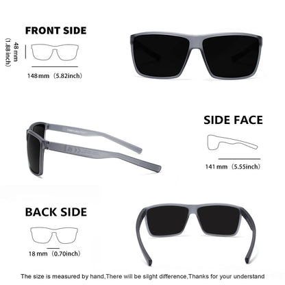 XL Z87 Polarized Safety Sport Sunglasses for Men Women Big Wide Heads TR90 Ultralight UV400 Oversized Outdoor Work Shades 8108