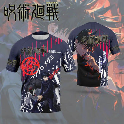 Bandai Jujutsu Kaisen Anime Character-themed Jerseys Adult Kids Athleisure T-Shirts Summer Quick-drying Soft Lightweight Comfy