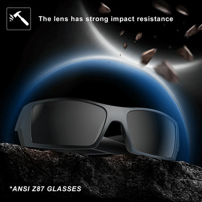 Z87 Polarized Sunglasses Men Women Wrap Around Sport Driving UV400 Retro Vintage Shield Safety Glasses 8231