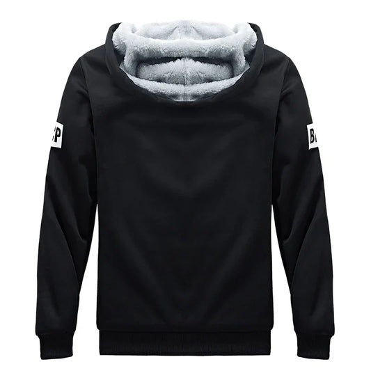 Wolf Czuadlte2024New Winter Men's Sports Set Casual Pants Hooded Sweater Youth Large Plus Plush Thickened Cardigan Two Piece Set