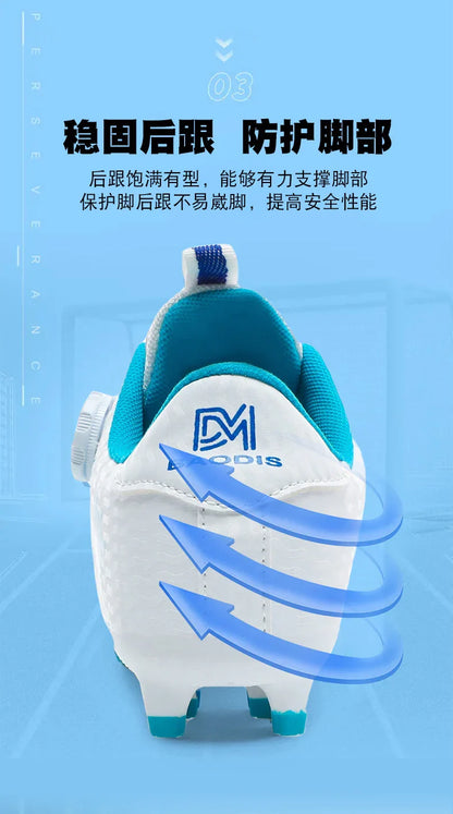 Kids Turf Soccer Cleats Children Football Shoes Breathable Lightweight Training Sneakers Non-Slip Athletic Sport Boots Boys Girl