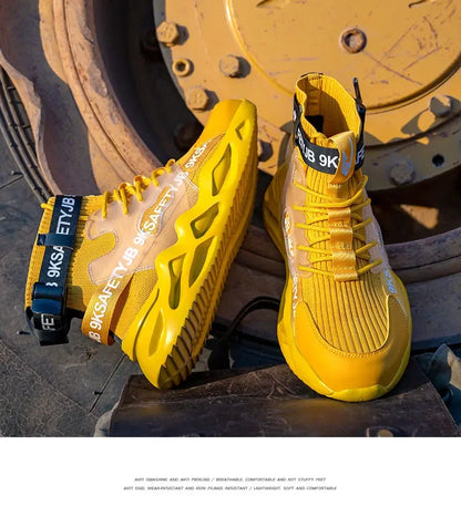 steel toe safety boots for men protective shoes industrial safety shoe woman light work shoes anti-puncture work safety sneakers