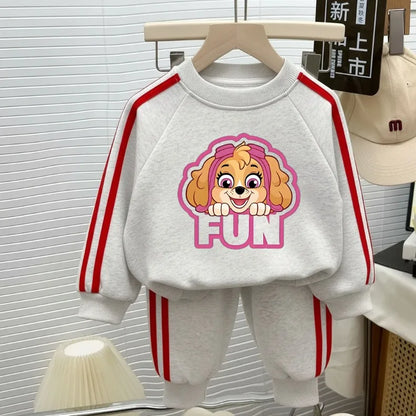 2026 Spring New Style PAW Patrol Printed Children's Casual Clothing Sets Kids O Neck Hoodies and Long Pant Two Piece Tracksuit