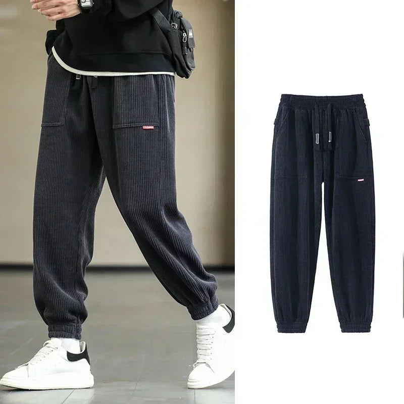 Pants Men Loose Fit Baggy Sweatpants Casual Fashion Streetwear Trend Autumn Winter Harem Joggers Trouser Male Plus SIze