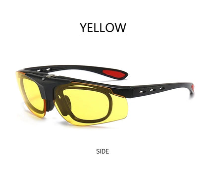 Cycling 4 In 1 Sets Polarized Clip On Sun Glasses Eyeglasses TR90 Magnetic Sunglasses Men Glasses Frame UV400 Anti-Glare