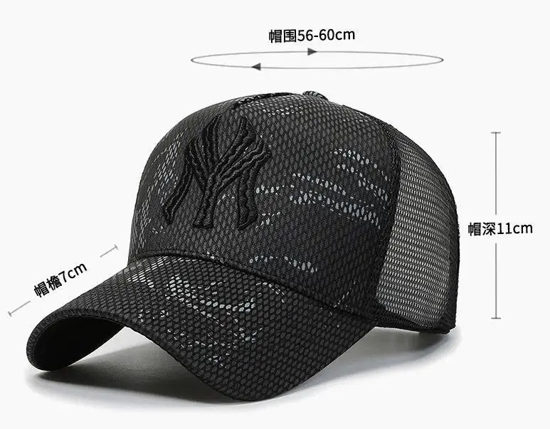 New Summer Hat Men's Letter Embroidery Versatile Couple Sunscreen Sunshade Baseball Cap Sports Tennis Hat Travel Cap Men
