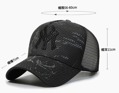 New Summer Hat Men's Letter Embroidery Versatile Couple Sunscreen Sunshade Baseball Cap Sports Tennis Hat Travel Cap Men