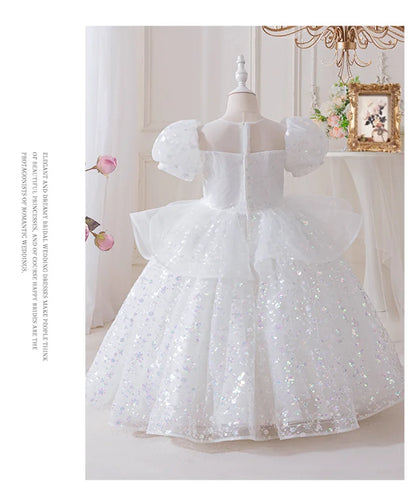Girls' Summer New High-End Host Birthday Performance Light Luxury Piano Performance Princess Dress