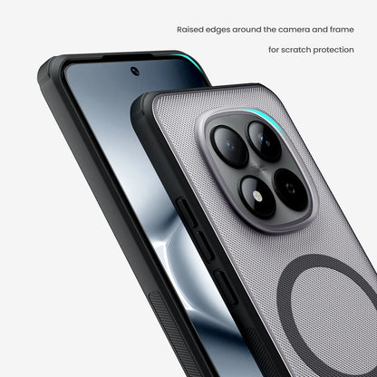 For Xiaomi Redmi Note 13 14 15 Pro Plus 5G Case Magnetic Soft Frame Hard PC Super Frosted Pro Back Cover Protection