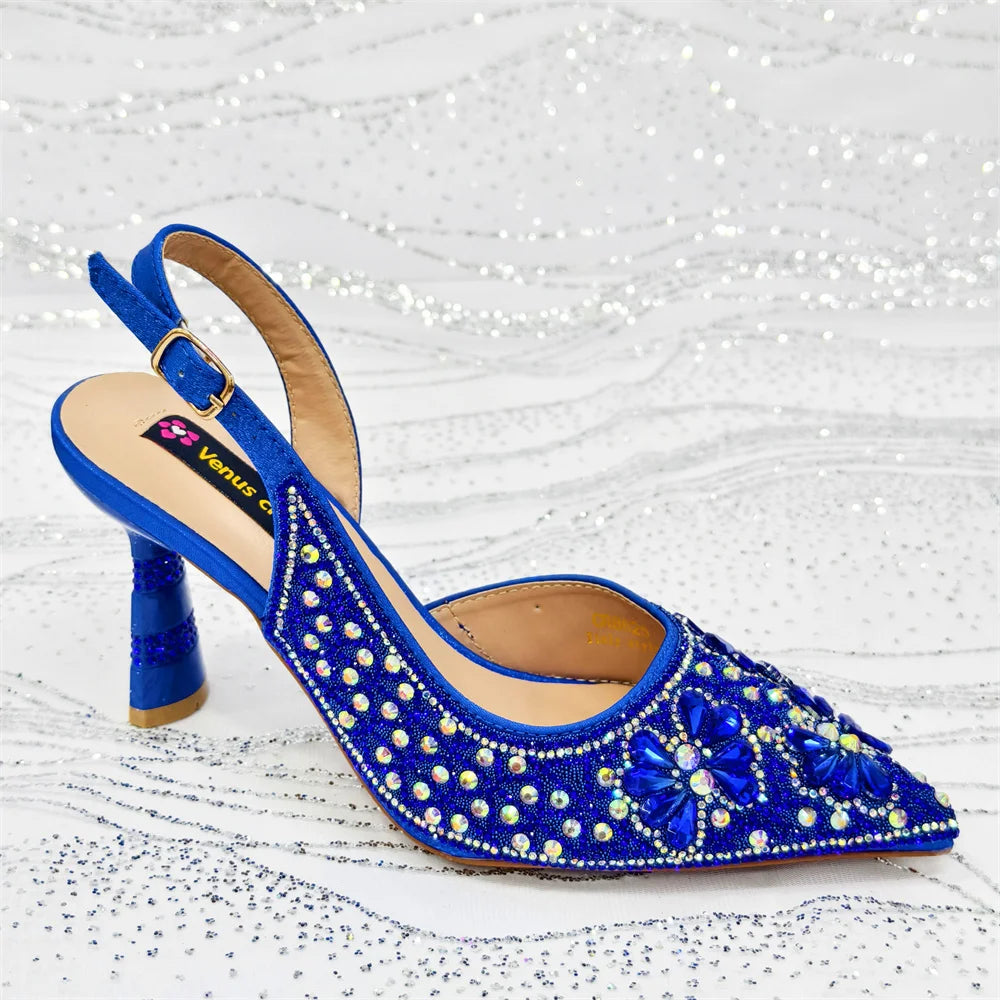 Festive Elegance: Spot Goods Dazzling Heels and Chic Long Bag Clutch Perfect Combination Of Shoes And Bag for Special Occasions