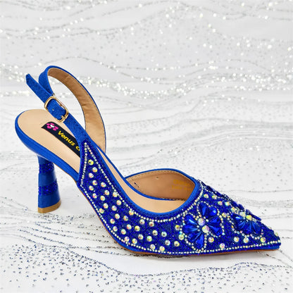 Festive Elegance: Spot Goods Dazzling Heels and Chic Long Bag Clutch Perfect Combination Of Shoes And Bag for Special Occasions