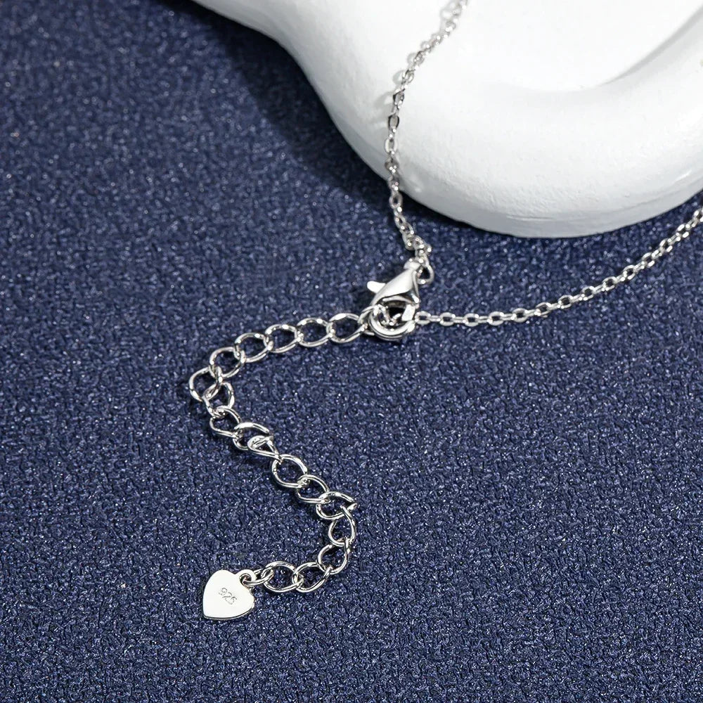 Lucky clove Moissanite Pendant Earrings S925 Sterling Silver Plated 18K Gold 0.4Cttw 4-Stone Diamond Necklace For Women Jewelry