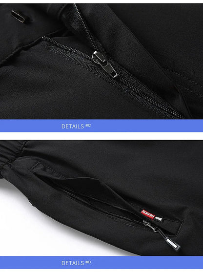 Men's Summer Cargo Pants Big Size Ice Silk Stretch Breathable Straight Leg Pants Quick Dry Elastic Lightweight Long Trousers
