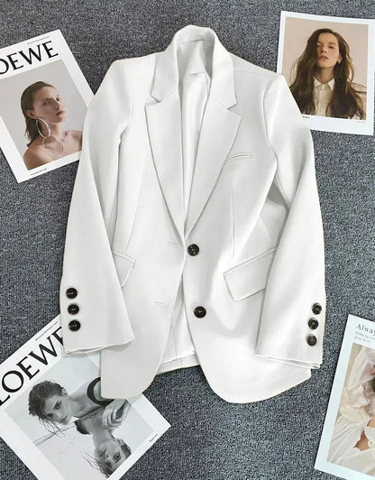New Spring Suit 2025 Suit Jacket for Women with Small Temperament and High-end Feel Loose Casual Chic Elegant Fashion Coat Top