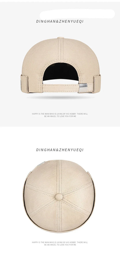 Brimless Hat for Men Women Cotton Classic Solid Color Beanie Beaded Hip Hop Hat for Outside Cycling Riding Activities
