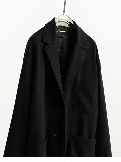 Australian Wool~Woolen Coat, Lightweight Lapel Collar, Straight Silhouette Blazer, Women's New Winter Style