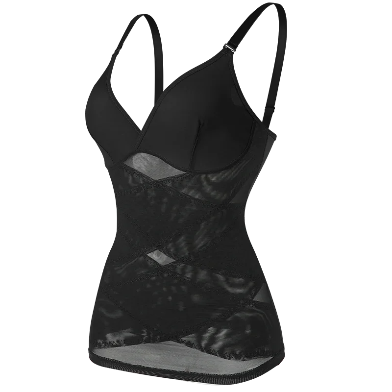 Women Built in bra Shapewear Camisole Tummy Control Body Shaper Slimming Underwear Compression Corset Bustier Tank Tops