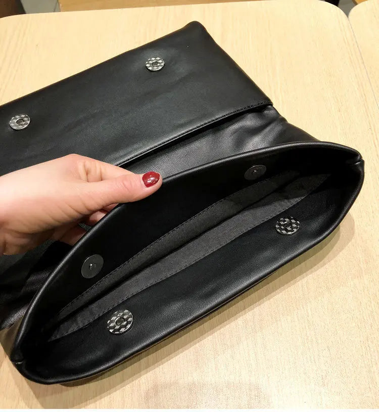 Designer bag clutch party purse bag genuine leather women large big dumplings crimping pillow bag  pouch Cloud Bags