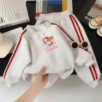 Printed Spring  Grils Clothing Sets Kids Fashion Sport Hoodies and Long Pant Two Piece Set Child Casual Tracksuit New
