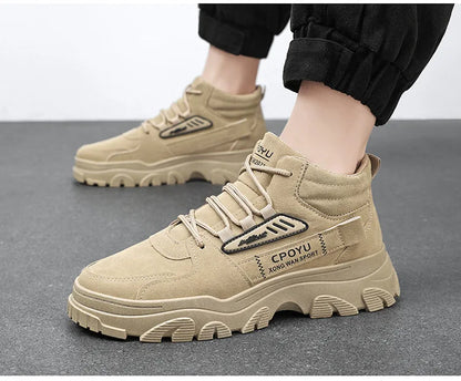 2024 new Winter Fashionable Sports Boots Anti Slip Outdoor Work Short Boots Comfortable Sport Casual Men's Mountain Shoes