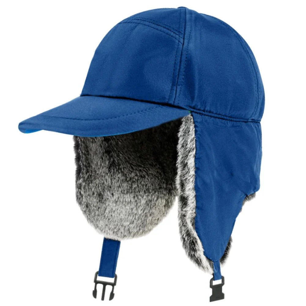 Russian Hat Men Women Waterproof Snow Ski Earflap Cap Thick Warm Fleece Lined Autumn Winter Hat Male Female Trapper Caps