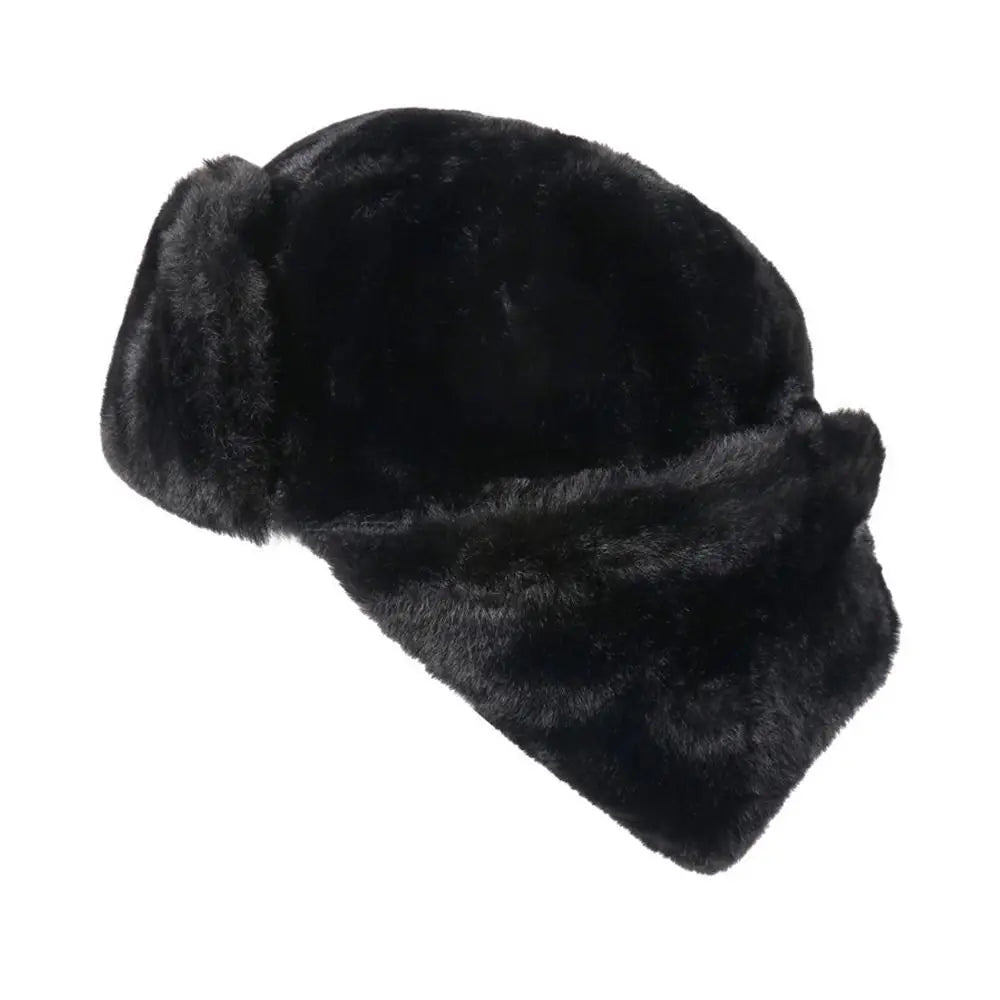 Outdoors Thick Bomber Hat Plush Warm Russian Ushanka Windproof Snow Caps for Women Men