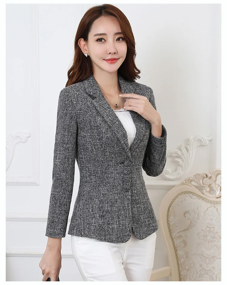 Fashion Women Blazers Jackets Work Office Lady Suit 2025 Slim Single Breasted Business Female Blazer Coats Formal Veste Femme
