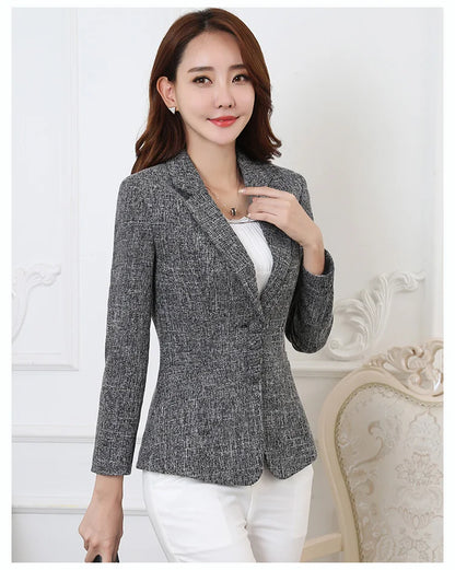 Fashion Women Blazers Jackets Work Office Lady Suit 2025 Slim Single Breasted Business Female Blazer Coats Formal Veste Femme